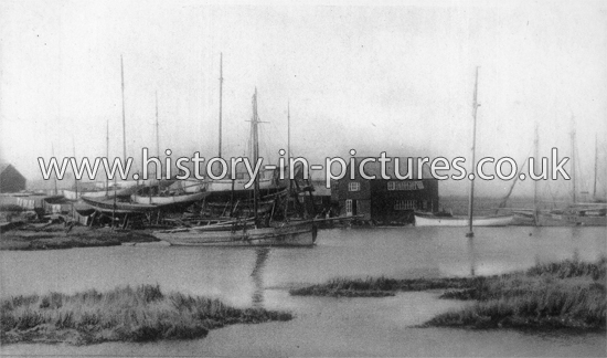 Shipyard, Tollesbury, Essex. c.1920's